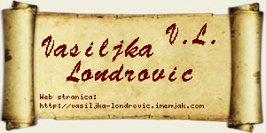 Vasiljka Londrović vizit kartica